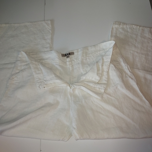 Flax Cream Wide Leg Pants - Picture 3 of 7